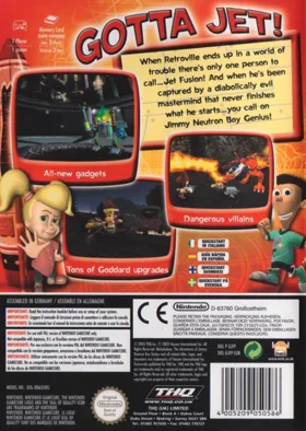 Nickelodeon The Adventures of Jimmy Neutron - Boy Genius - Jet Fusion box cover back
